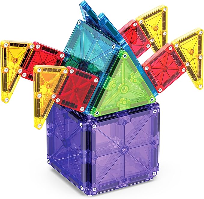 MAGNA-TILES® Combo 46-Piece Magnetic Construction Set, The Original Magnetic Building Brand