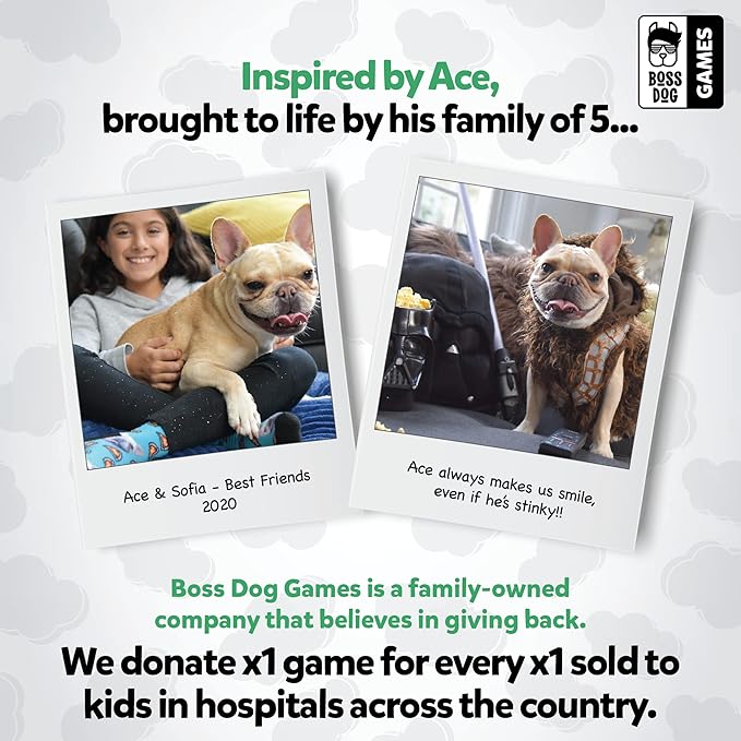 Farting Frenchies Card Game – Fun Family Card Games for Adults & Kids Ages 7+, French Bulldog Gifts Strategy Game | Simple Setup Party Games, 20-Min Playtime, 2-4 Players| Best Christmas Games Gift