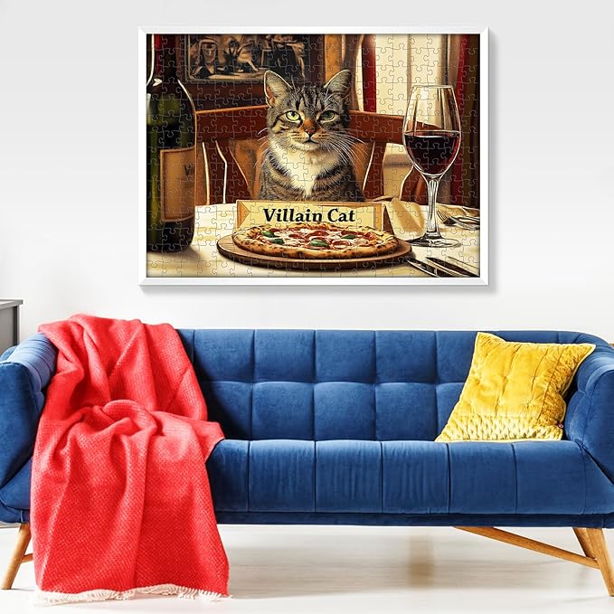 300 Pieces Jigsaw Puzzles for Adults, Cat Puzzle for Adults Children Seniors, Animal Puzzle 300 Pieces, Gift for Birthday, Home Decor, Fun for Family Entertainment(20.5 * 15 in)