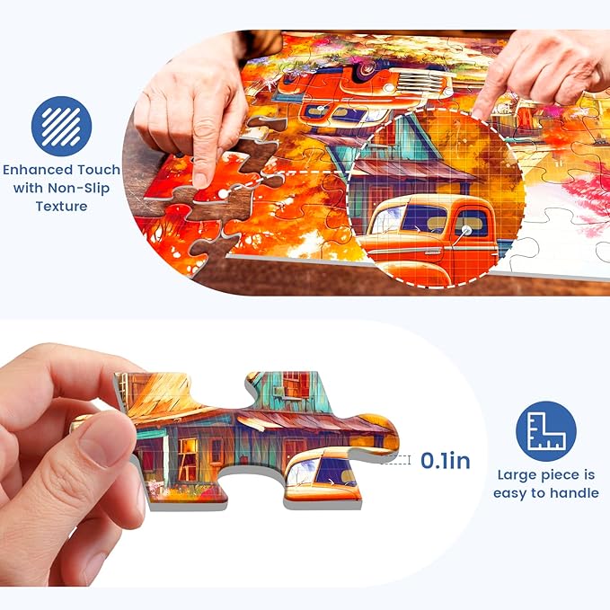 6 Pack 36 Large Piece Puzzle for Seniors Puzzles Dementia Alzheimer's Products and Activities for The Elderly Adults Puzzle Alzheimer's Easy Puzzles Gift Memory Games for Patients in Nursing Home