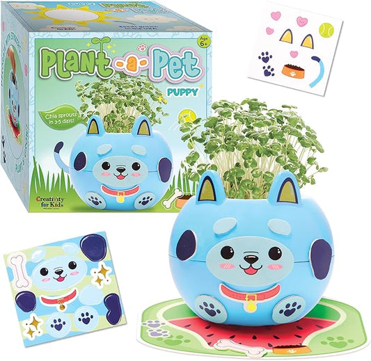 Creativity for Kids Plant-A-Pet: Puppy Toys for Girls - Small Gifts and Stocking Stuffers for Girls, Arts and Crafts for Kids, DIY Activity Set (Ages 6+)