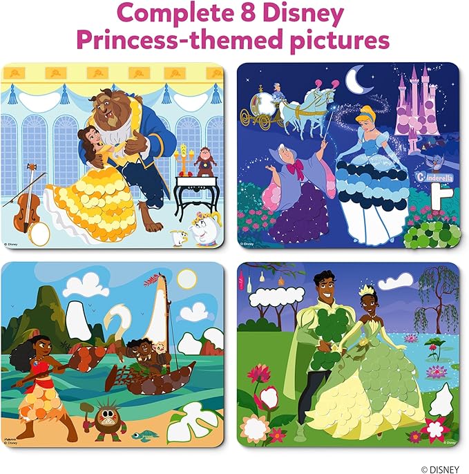 Skillmatics Dot It Sticker Art - Disney Princess, Mess-Free Fun for Kids, 500+ Stickers, Craft Kits, DIY Scrapbooking Activity, Travel Toys, Gifts for Girls & Boys Ages 3, 4, 5, 6, 7