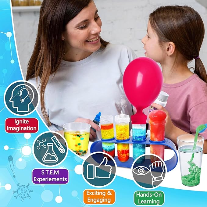 270+ Experiments Science Lab Kit for Kids Boys Girls Birthday Gifts Toys, Chemistry Set, Volcano, Crystal, Magic, Physics S.T.E.M Educational Project