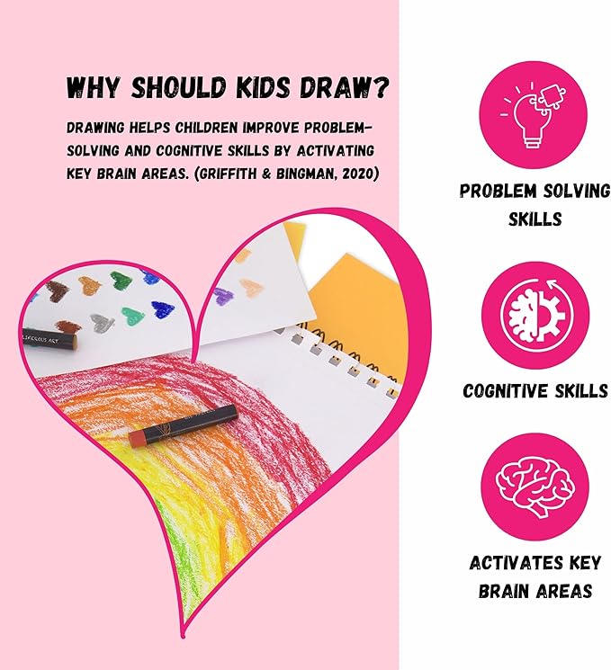 Aliferous Art Oil Pastels for Kids - 48 Color Pastels for Kids - Perfect Classroom Art Supplies - Easy to Blend with Vibrant Colors