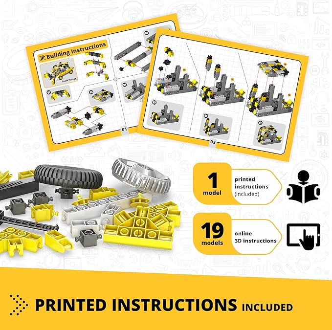 Engino- Creative Builder STEM Project, 20 Multimodel Set, Building Toys for Kids 6+, STEM Engineering Kit, Building Kit for Young Invetors, Gift for Boys & Girls