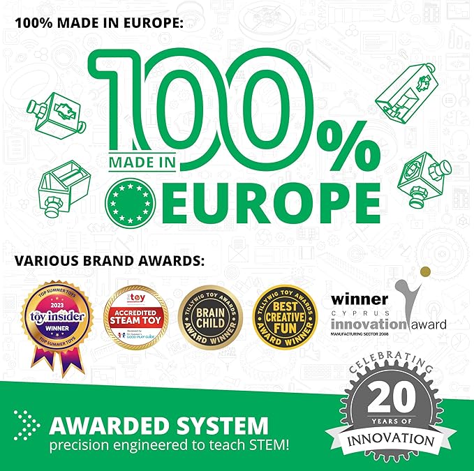 Engino STEM Toys, Technology of Machines- How Cars Work, Building Kit for Kids 9+, Educational Kit, Gifts for Boys & Girls, STEM Engineering Toys (10 Model Options)