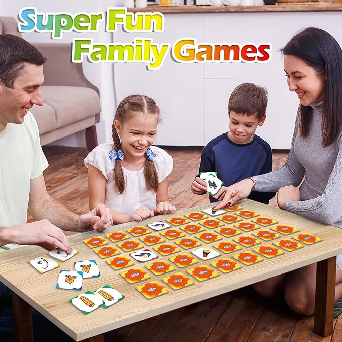 Aizweb Match Game,Memory Game, Summer Camp 40 Pcs Toddler Card Games for Kids Ages 3 4 5 6,Flash Cards for Preschool Kindergarten Learning Activities,Educational Toys Homechool Supplies