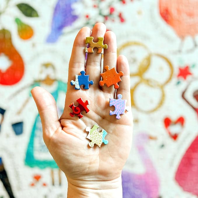 Christmas Puzzle - 12 Days of Christmas | Christmas Puzzles 1000 Pieces | Puzzles for Adults 1000 Pieces | Jigsaws Size 28 x 20 inches | Elena Essex Puzzles