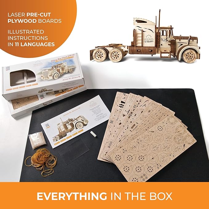 Ugears 70056 Heavy Boy Truck VM-03 Model Plywood DIY Model – Ecological Wooden Model