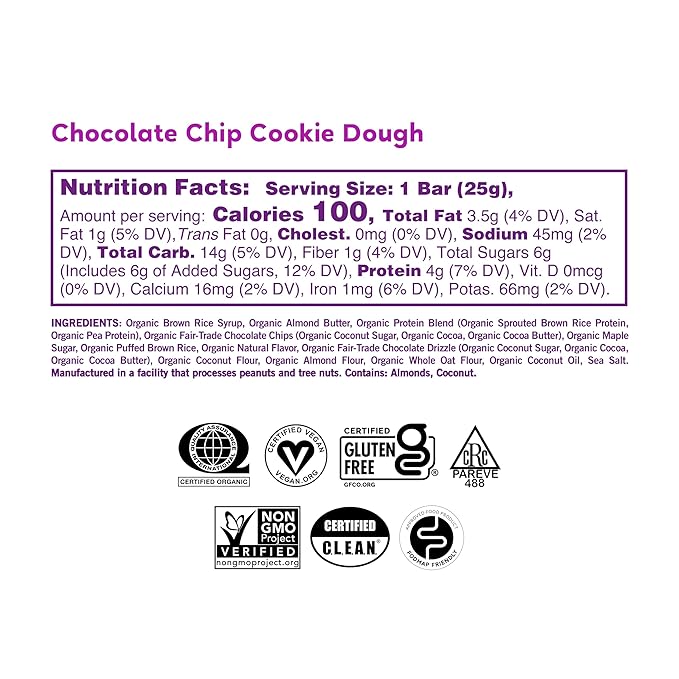 GoMacro MacroBar Organic Vegan Protein Bars - Dark Chocolate + Almonds & Coconut, Almond Butter, Chocolate Chips (2.3 Ounce Bars, 12 Count) (Pack of 2)