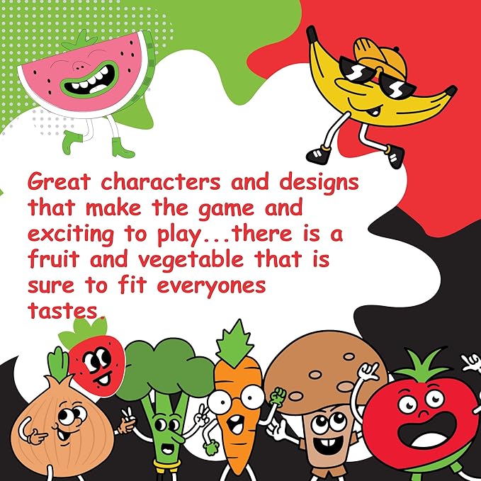 Games Fruit War, A Family Friendly Game That is a Twist on The Classic Card-Game of War, with Quicker Play, Intense Battles and Fun Character Designs. Up to 4 Players Ages 8+ (White)