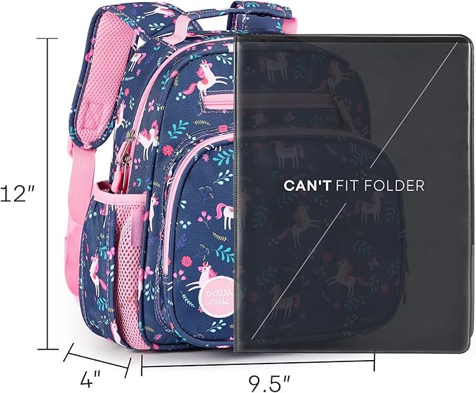 mibasies Toddler Backpack for Girls 2-4: Preschool Kindergarten Backpack - Cute Kids Backpacks for Girls - Unicorn