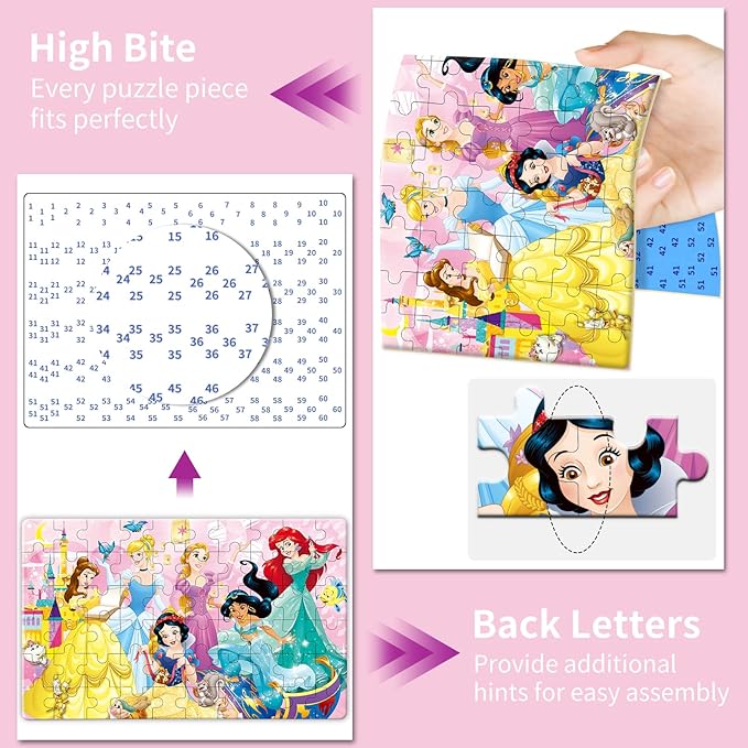 60 Piece Kids Puzzles, Puzzle for Kids Ages for 5,6,7,8,9,10,11,12 Boys and Girls Toy Puzzles