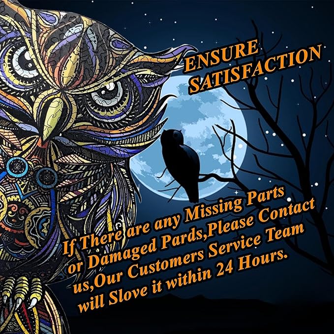 Wooden Jigsaw Puzzle for Adults,Owl Animals Shaped Magic Puzzle Pieces Best Gift for Adults,Can be Used as a Cool Mouse Pad,212pcs,(16.14 * 10.43 inches)