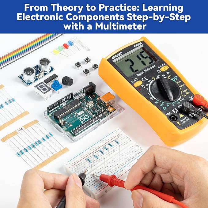 SunFounder Inventor Lab Starter Kit with Original Arduino Uno R3 REV3 Board Multimeter Basic to Advance 34 Projects RAB Breadboard Holder HCSR-04 Sensor 1602 LCD Servo Motor