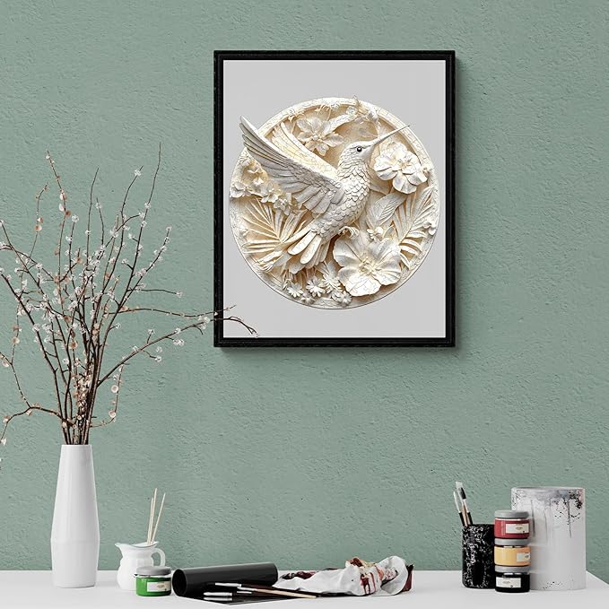 Jigfoxy Wooden Puzzles for Adults, Paper Hummingbird Wood Puzzles Adult, Unique Animal Shape Wooden Jigsaw Puzzles for Adults, Birthday Gifts for Puzzle Lovers, Family, Friend (S-8.5 * 8.4in-100pcs)