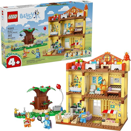 LEGO Bluey: Bluey’s Family House Building Toy - Pretend Play Toys & Figures Playset for Boys & Girls, Ages 4+ - with 5 Characters - Gift for Christmas - 11203