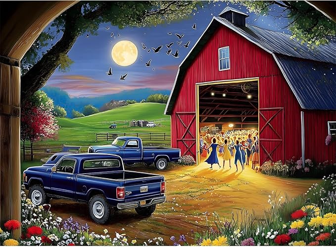 500 Pieces Jigsaw Puzzles for Adults, Evening Farm Puzzle for Adults Children Seniors, Dance Puzzle 500 Pieces, Gift for Birthday, Home Decor, Fun for Family(20.5 * 15 in)