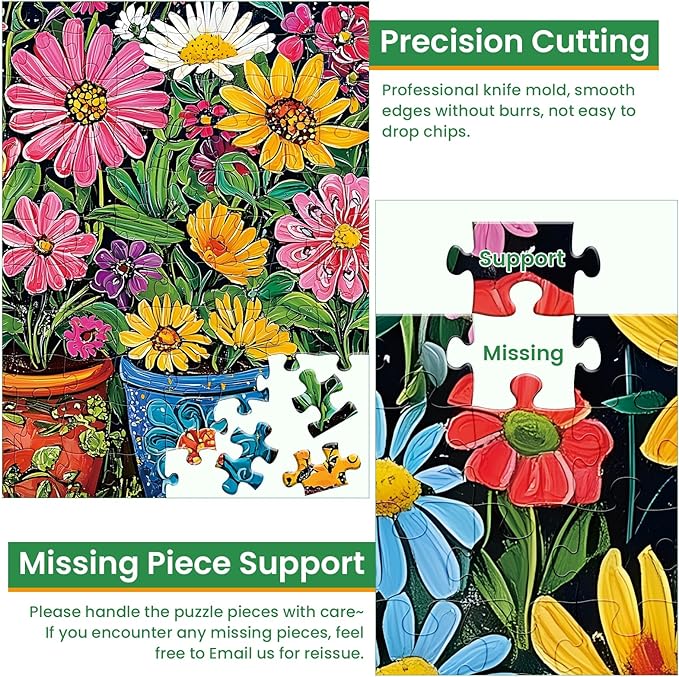 300 Piece Puzzles for Adults,Butterfly Flower Jigsaw Puzzle for Adults Kids Elderly,Large Piece Floral Puzzle for Kids Age 8-10 10-12,Fantasy Nature Landscape Puzzle,Family Game Great Gift 20.5x15in