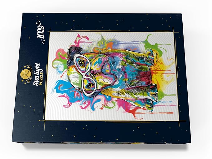 MyPuzzle Bulldog Fun - Premium 1000 Piece Jigsaw Puzzle for Adults