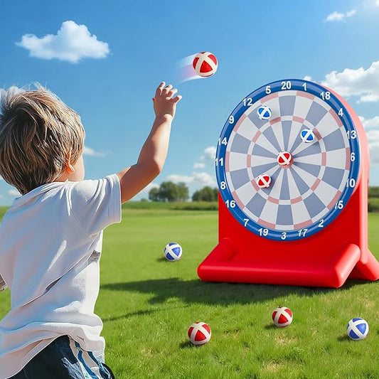 iPlay, iLearn Kids Fun Dartboard Outdoor Toys, Inflatable Dart Board Toss Game, Toddler Backyard Lawn Yard Play, Cool Indoor Family Party Birthday Gift for Ages 3 4 5 6 7 8 Boys Girls Children Teens