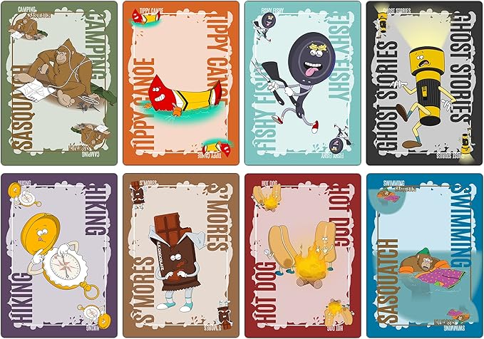 Camping with Sasquatch by Big Discoveries - A 128-Count Family Card Game with a Roar! | Fun Rummy Meets Slapjack Card Games for Kids, Teens, Adults, and Families