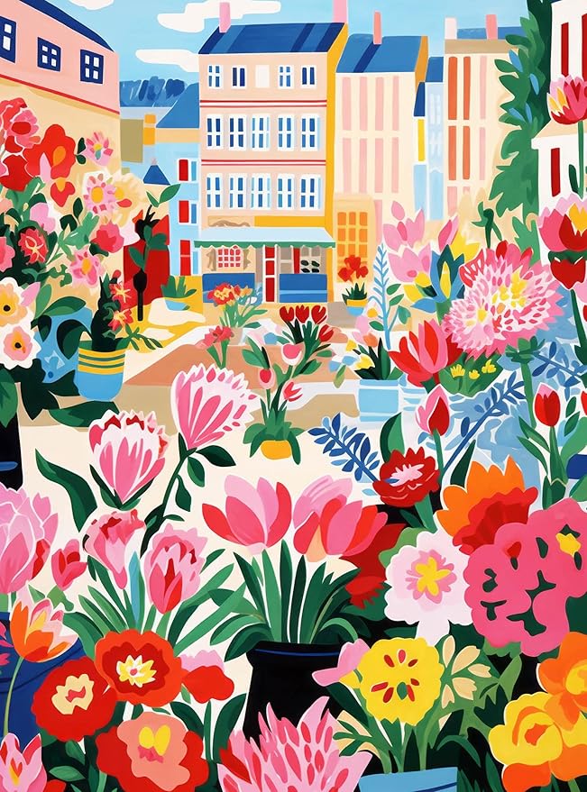 Cross & Glory - Petal Promenade: Springtime in Paris - 1000 Piece Jigsaw Puzzle for Adults | Vibrant Spring Colors | Satin Finish | 20"x 27"