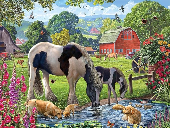 Ceaco - Horses and Hounds - 300 Oversized Piece Jigsaw Puzzle