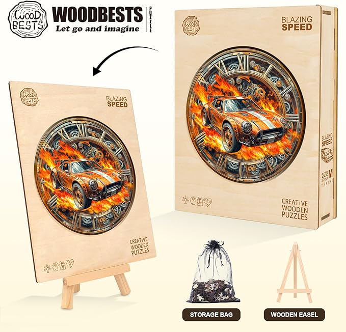 Wooden Puzzles for Adults, Wooden Jigsaw Puzzles for Adults Kids, Blazing Speed Unique Shaped Wood Puzzles Adult, Creative Gifts for Friends Family Game, Home Decor(11.4 * 11.4in 200pcs)