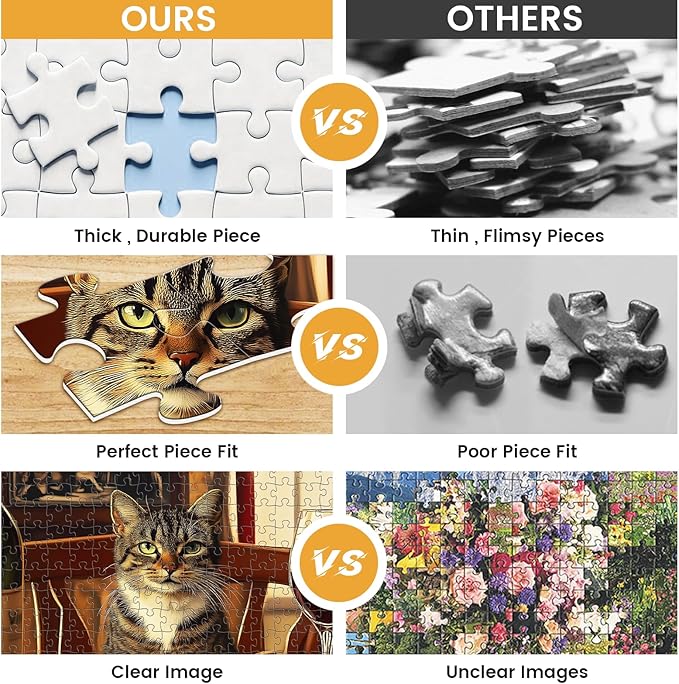 300 Pieces Jigsaw Puzzles for Adults, Cat Puzzle for Adults Children Seniors, Animal Puzzle 300 Pieces, Gift for Birthday, Home Decor, Fun for Family Entertainment(20.5 * 15 in)