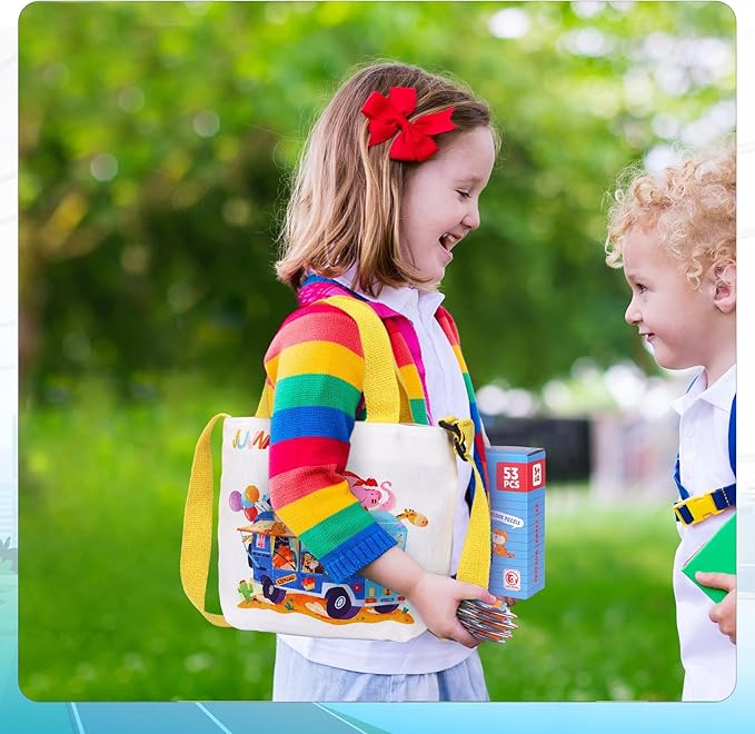 Puzzles for Kids Ages 4-8,53 Piece Unique Large Irregular Animal Shaped Art Puzzle,Floor Puzzles for Kids Ages 3 4 5 6 7 8,Educational Toy Gift Jigsaw Puzzles for Boys Girls (Freedom Camper Car)