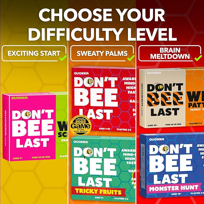 QUOKKA Family Animal Games for Kids and Adults - Guess in Seconds Fun Slap Card Game for 2-6 Players Easy to Learn - Hilarious Brain-Blending Board Games for Family Night Ages 8+