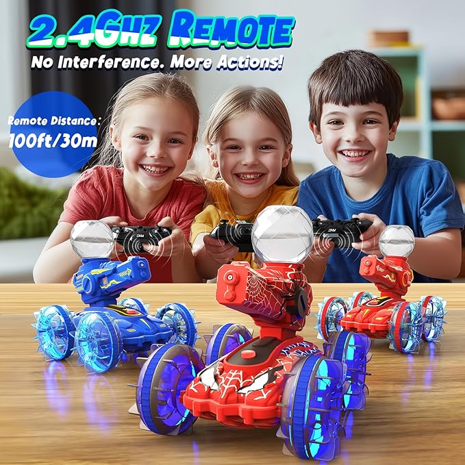 3-in-1 Remote Control Car with Water Gun, Waterproof Amphibious RC Cars & RC Boat, Remote Control Pool Toys for Kids Age 3 4 5 6 7 8-12 Boy Girl Holidays Birthdays Gifts