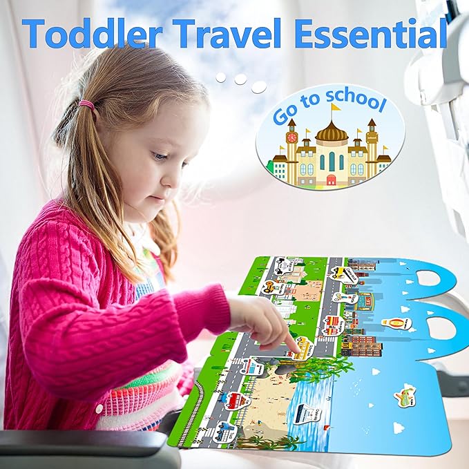 Reusable Sticker Books for Toddlers, Jelly Sticker Books for Kids, Vehicle Stickers for Kids