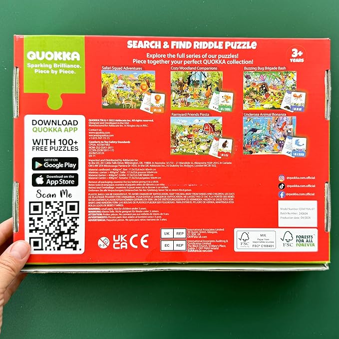 QUOKKA Search and Find Puzzles for Kids Ages 4-6 - Riddle Kids Puzzles 6-8 Years Old - 70 Unique Pcs - 20 Illustrated Guessing Cards - Engaging Children Themes - Australia Puzzle Gift for Toddlers 3-5