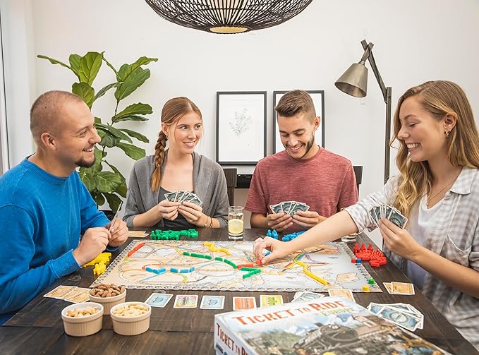 Asmodee Ticket to Ride Europe Board Game - Embark on a Railway Adventure Across The Continent! Fun Family Strategy Game for Kids & Adults, Ages 8+, 2-5 Players, 30-60 Min Playtime