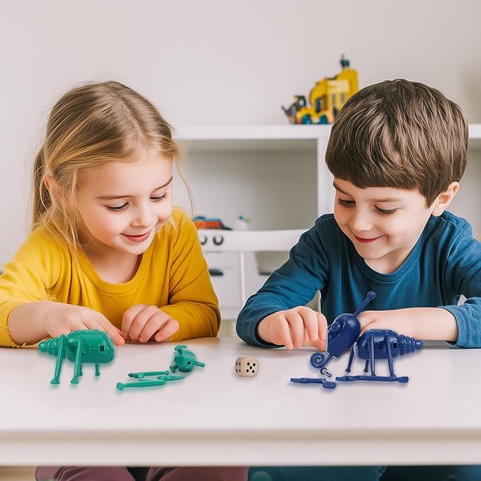 Classic Retro Beetle Dice Game – Educational Bug Building Board Game for Kids & Adults | Family Party Toy | Preschool Learning Insect Game | Ages 3+ | 2-4 Players