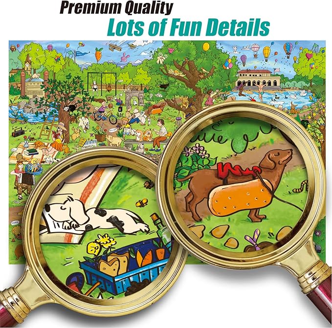 Antelope - 1000 Piece Puzzle for Adults, Dog Park Jigsaw Puzzles 1000 Pieces - 1000 Pieces High Resolution, Matte Finish, Smooth Edging, No Dust Leisure Animal Puzzle