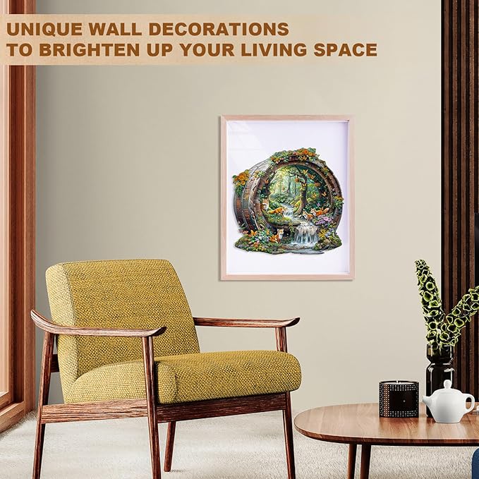 Wooden Puzzles for Adults, Fox Wooden Jigsaw Puzzle for Adults, 440 PCS Unique Animal Shape Wood Puzzles Adult, Birthday Party Gifts for Friends & Family Leisure Time Game Home Decor (XL-17.3*16.6in)