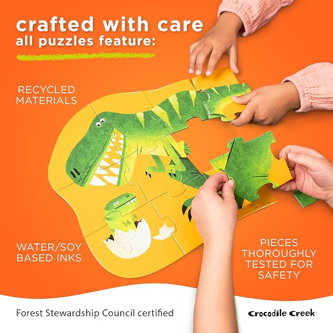 Crocodile Creek Above + Below 48-Piece Jigsaw Floor Puzzle - Fun Floor Puzzles for Kids Ages 4-8 - Vehicles - 27 x 20 inches Finished