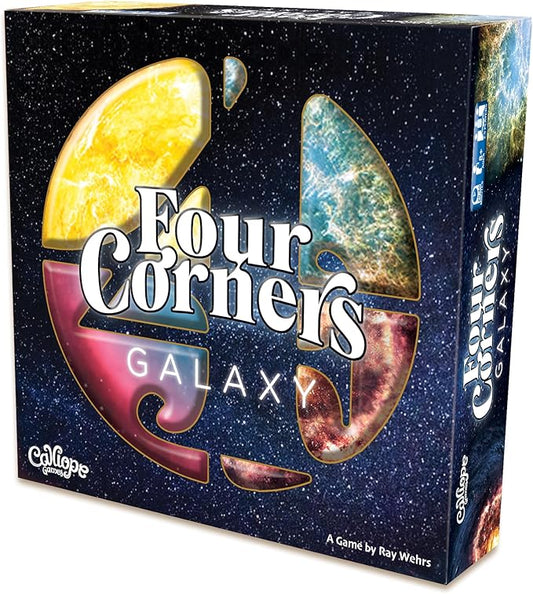 Calliope Games Four Corners: Galaxy - Family Board Game - Captivating Art, Strategy, & Pattern Matching Puzzle for Kids & Adults - 1-6 Players - from The Makers of Tsuro and Roll for It!