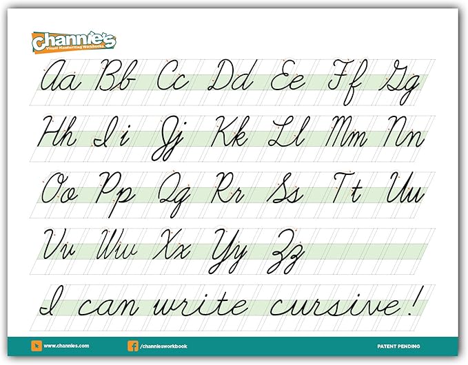 Channie’s Easy Peasy Cursive Handwriting Workbook for Kids, Tracing & Cursive Writing Practice Book, 80 Pages Front & Back, 40 Sheets, Grades 1st – 3rd, Size 8.5” x 11”