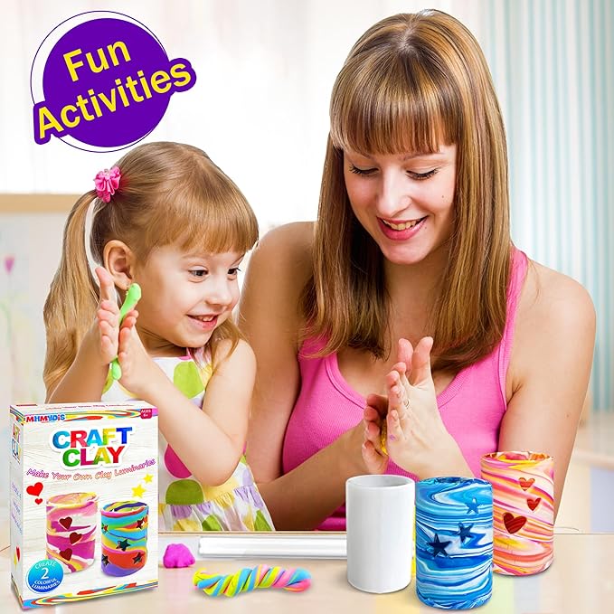 Make Your Own Clay Luminaries - Clay Lanterns Making Kit Activity for Boys Girls Age 6 7 8 9 10 11 12 Year Old and up - Arts and Crafts Kit for 8-12 Year Olds