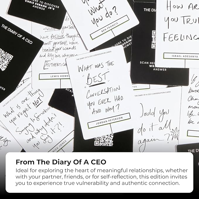 Conversation Cards by Steven Bartlett - 2nd Edition - Couples Card Game, Deep Question for Intimacy and Reconnection - Conversation Starters, Relationship & Date Night Cards