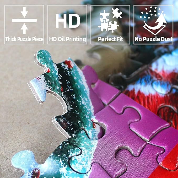 Blueforest 1000 Piece Puzzle for Adults - Hot Air Balloons Vibrant Landscape | Challenging Jigsaw Wall Art Gift with Poster, 27.5x19.7 Inches