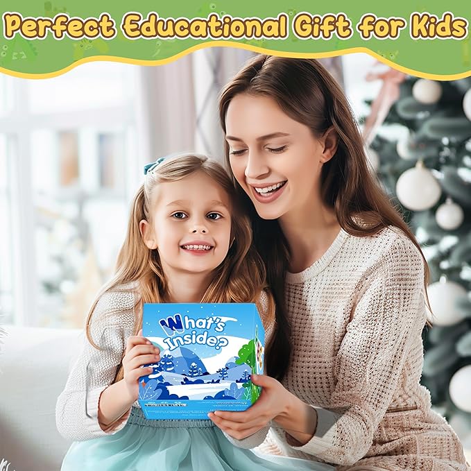 Alphabet Mystery Box for Kids - Alphabet Learning Toy with 26 PCS Animal Figurines Letter Matching Game Montessori Educational Toy Preschool Kindergarten Gift for Toddlers Ages 3-8