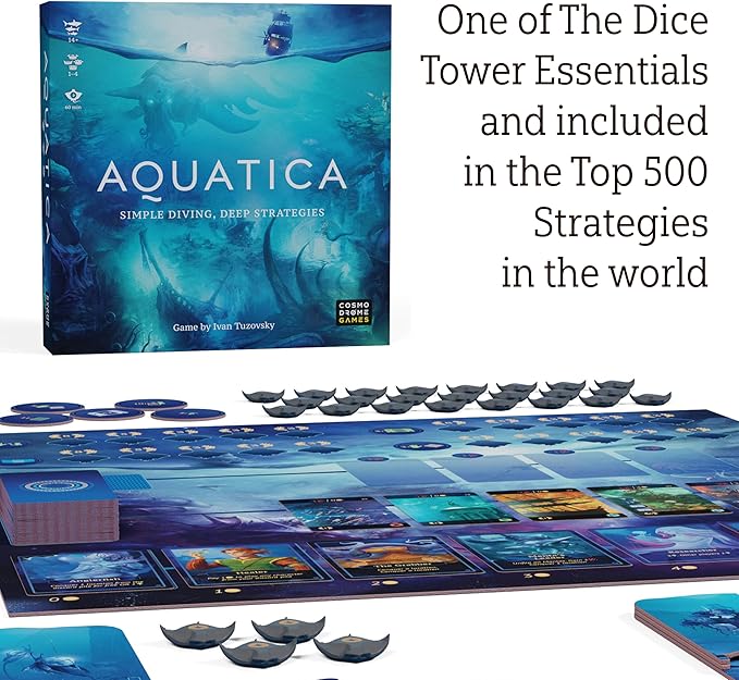 Aquatica | Board Game | Strategy Game for Teens and Adults | Family Game Night | Entertainment | Ages 14+ | 1-4 Players | 60 Minutes Playtime