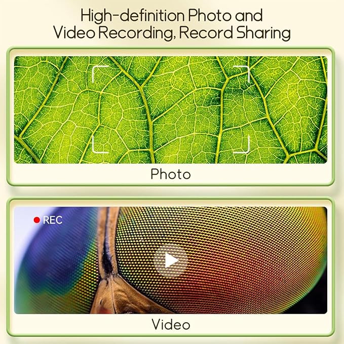 Kids Microscope Pocket Microscope -1000X Portable Microscope for kid | Photo and Video Mini Microscopes | 2'' Digital Little Scientist Microscopes for 3-10 age Years Old boys girls toys gifts (Purple)