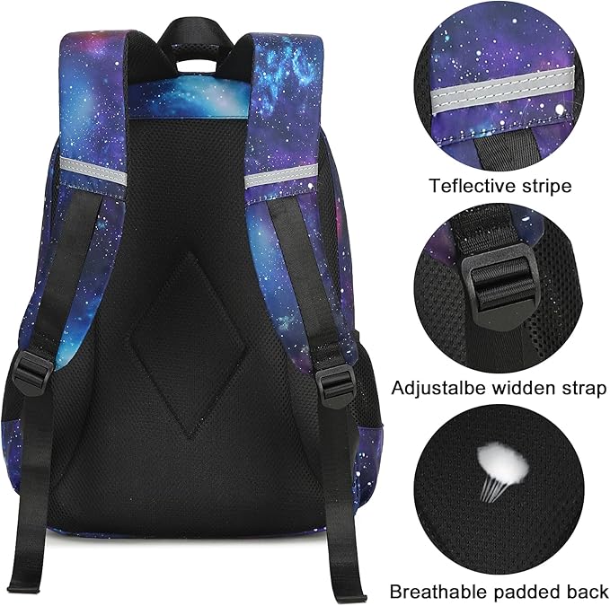 LEDAOU School Backpack Teen Boys Kids Bookbag Daypack School Bag (Baseball)