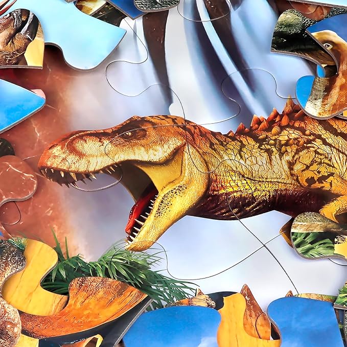 Jumbo Floor Puzzle for Kids,48 Piece Waterfall Dinosaur Large Jigsaw Puzzles, Fun Preschool Educational Toy for Toddlers Ages 3-5,Gift for Boy Girl Ages 4-8